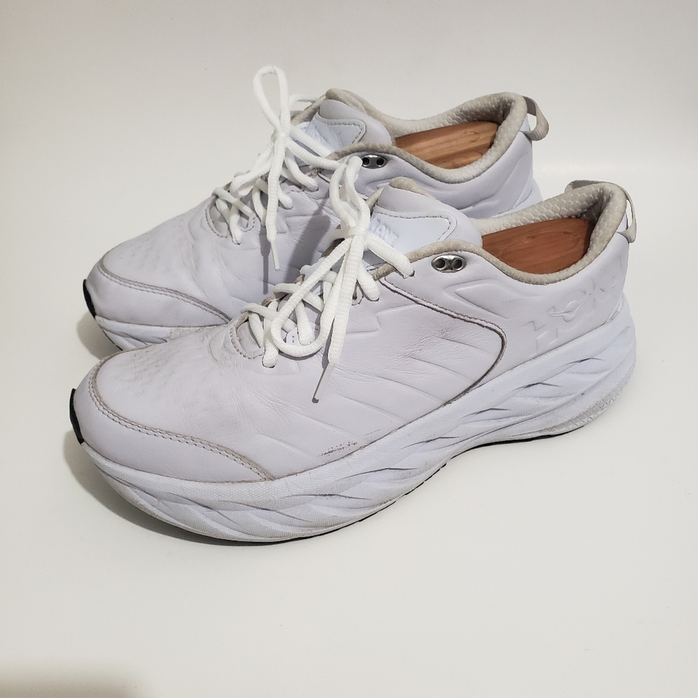 Hoka One One Bondi SR Mens Size 10 Non Slip Resistant Work Shoes White